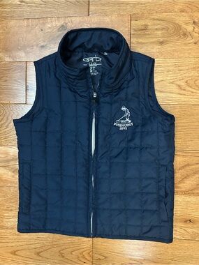 Pinehurst 1895 North Carolina Golf Toddler 2T Navy Quilted Vest Preppy